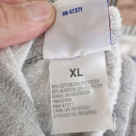 VINTAGE ST LOUIS RAMS KURT WARNER EMBROIDERED PULLOVER HOODIE SIZE XL - Picture 5 of 5